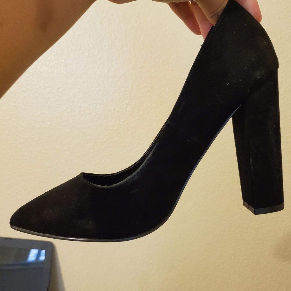 Asos black suede heels size 6